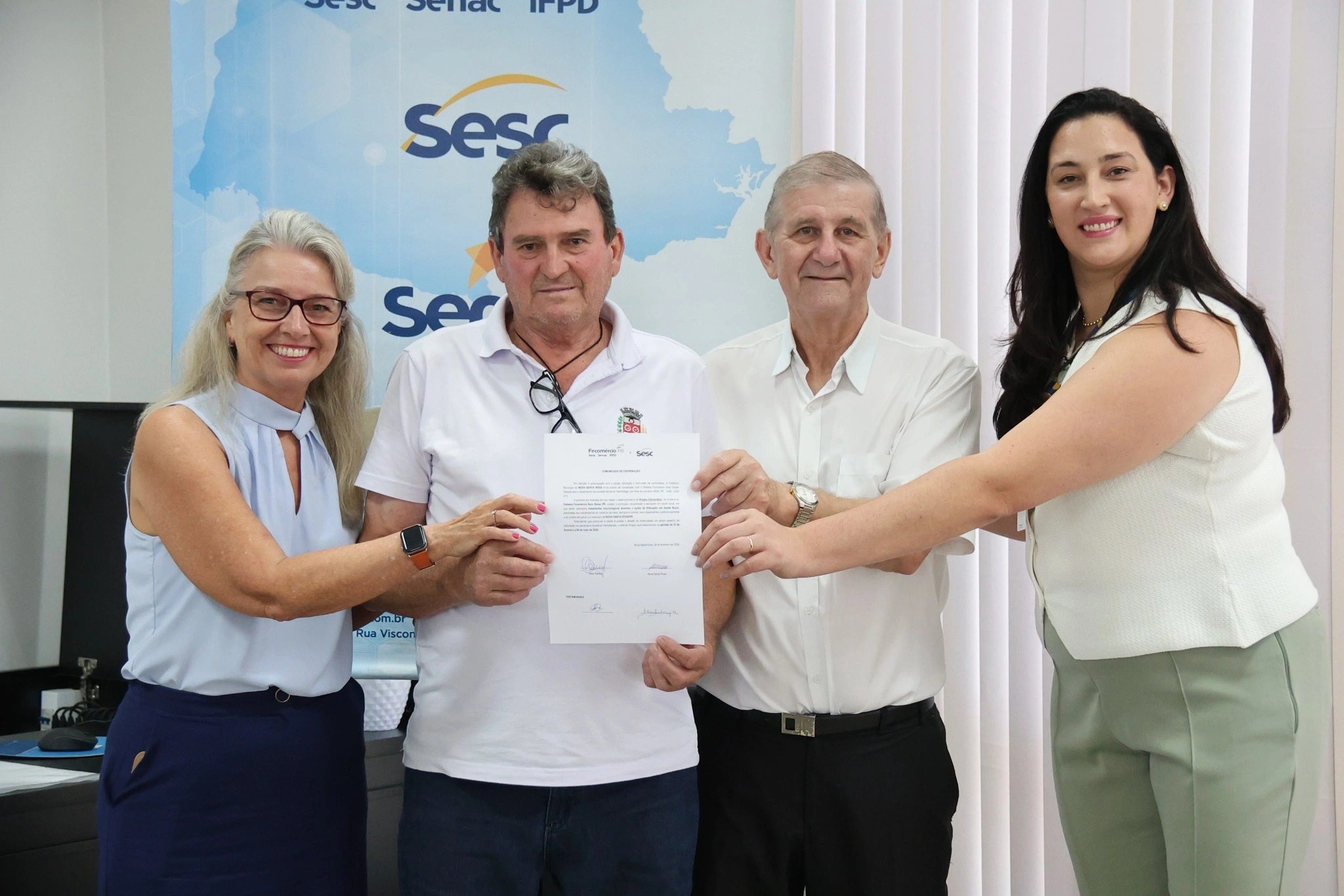 Evento celebra assinatura do convênio OdontoSesc em Nova Santa Rosa; atendimentos iniciam nesta quarta-feira (25)