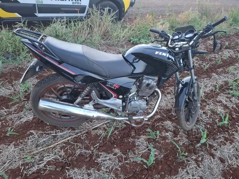 Acidente entre carro e moto é registrado na PRC-467 em Marechal Cândido Rondon
