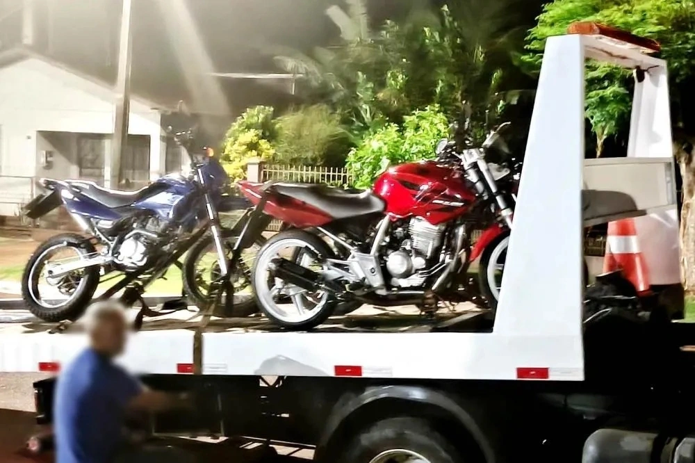 PM apreende motos de três maripaenses denunciados por dar “grau” em Nova Santa Rosa