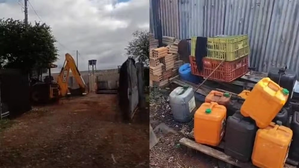 Vereador flagra retroescavadeira da prefeitura desviando rota até terreno particular e operador é preso por desvio de diesel em Cascavel