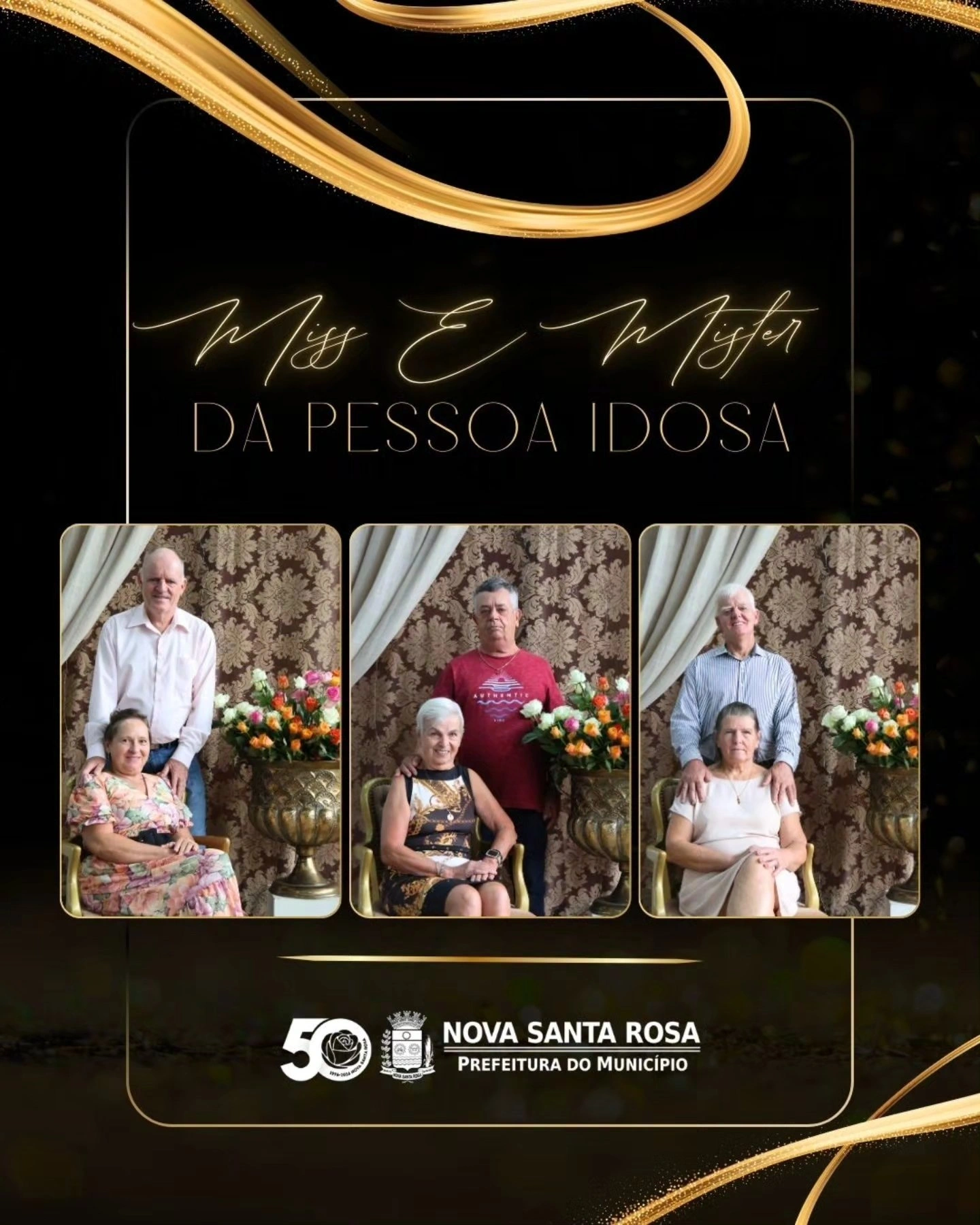Concurso de Miss e Mister da Pessoa Idosa e Miss Simpatia acontece neste sábado (21) em Nova Santa Rosa